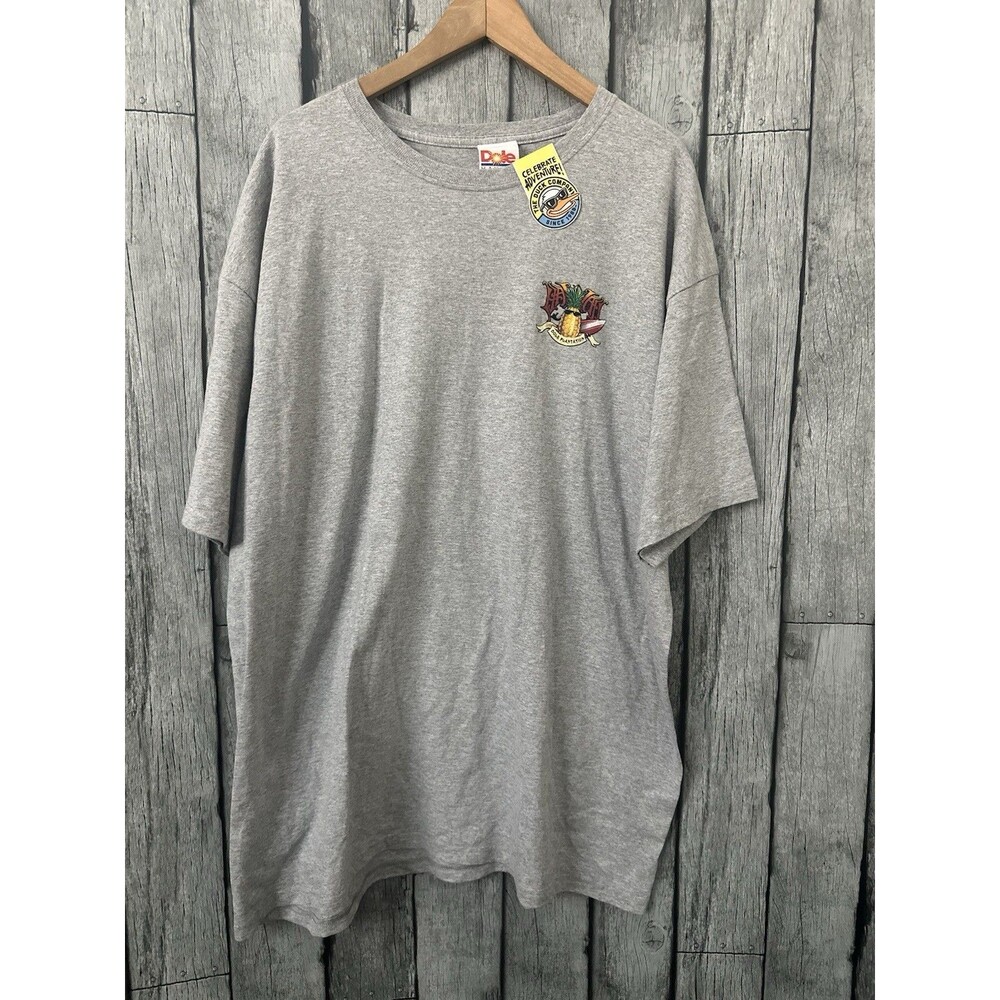 NWT Dole Plantation Hawaii T-Shirt XXL Gray Surf Pineapple Graphic Tee